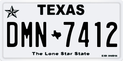 TX license plate DMN7412