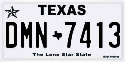 TX license plate DMN7413