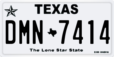 TX license plate DMN7414