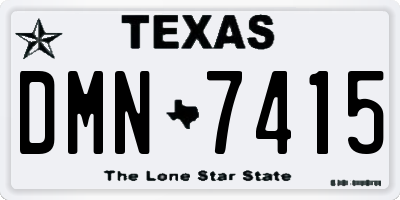 TX license plate DMN7415