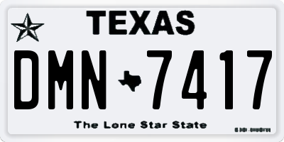 TX license plate DMN7417