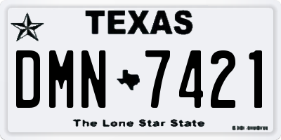 TX license plate DMN7421