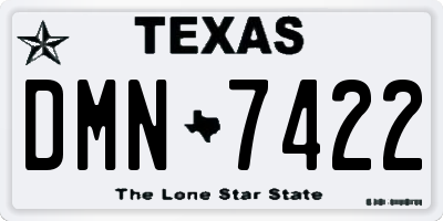 TX license plate DMN7422