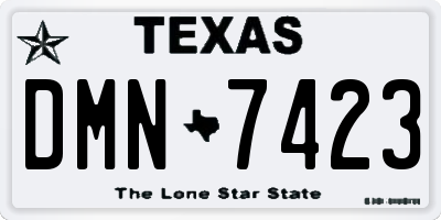 TX license plate DMN7423