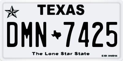 TX license plate DMN7425