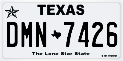 TX license plate DMN7426
