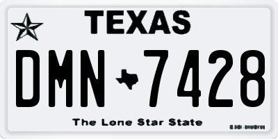 TX license plate DMN7428