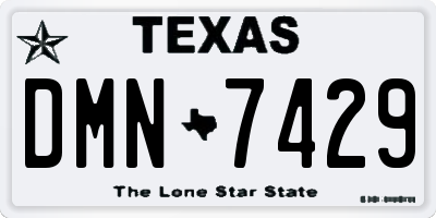 TX license plate DMN7429
