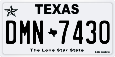 TX license plate DMN7430