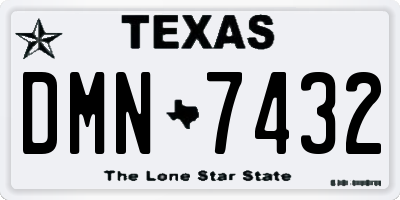 TX license plate DMN7432