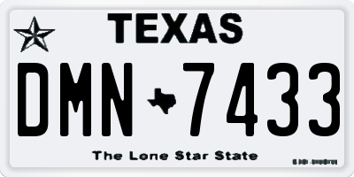 TX license plate DMN7433