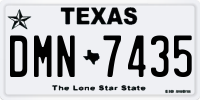 TX license plate DMN7435
