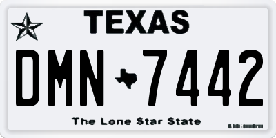 TX license plate DMN7442