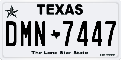 TX license plate DMN7447