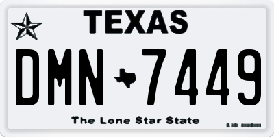 TX license plate DMN7449