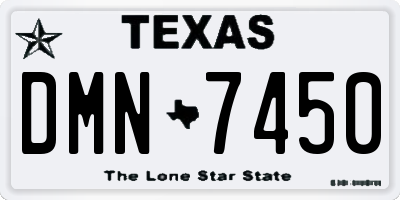 TX license plate DMN7450