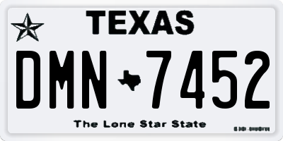 TX license plate DMN7452