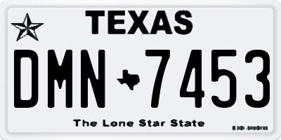 TX license plate DMN7453