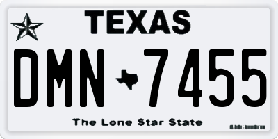 TX license plate DMN7455