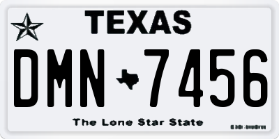 TX license plate DMN7456