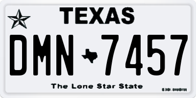 TX license plate DMN7457