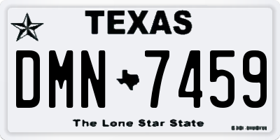 TX license plate DMN7459