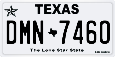 TX license plate DMN7460