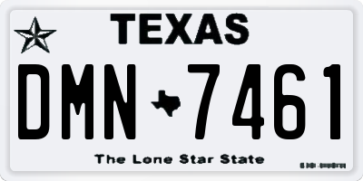 TX license plate DMN7461