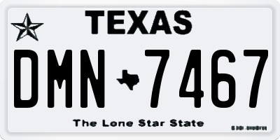 TX license plate DMN7467