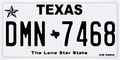 TX license plate DMN7468
