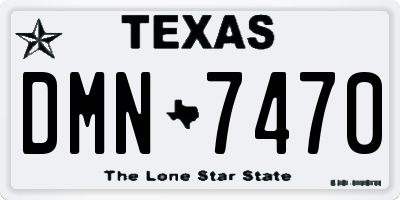 TX license plate DMN7470