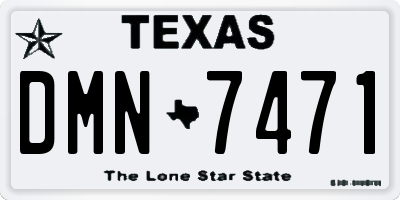 TX license plate DMN7471