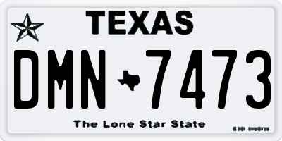 TX license plate DMN7473