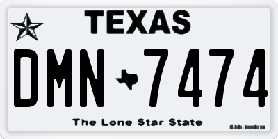 TX license plate DMN7474