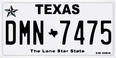 TX license plate DMN7475
