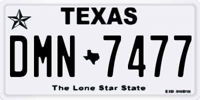 TX license plate DMN7477