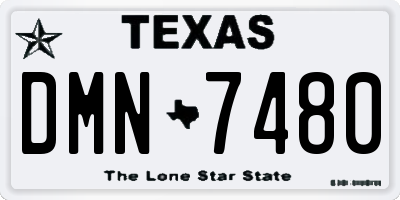 TX license plate DMN7480