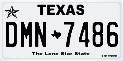 TX license plate DMN7486
