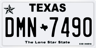 TX license plate DMN7490