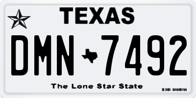 TX license plate DMN7492