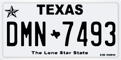 TX license plate DMN7493
