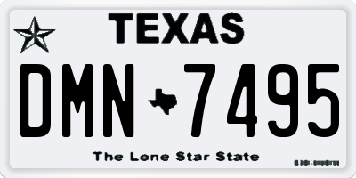 TX license plate DMN7495