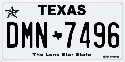 TX license plate DMN7496