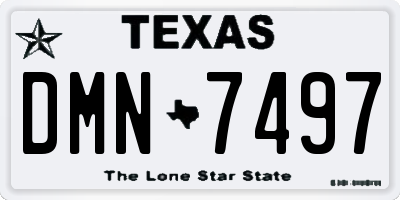 TX license plate DMN7497