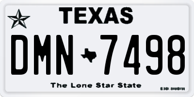 TX license plate DMN7498