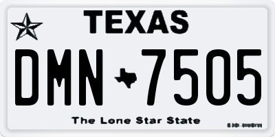 TX license plate DMN7505