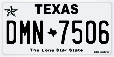 TX license plate DMN7506