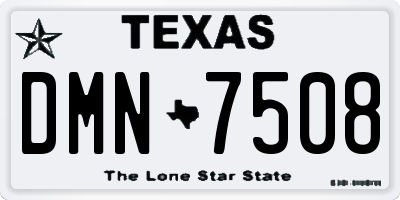 TX license plate DMN7508