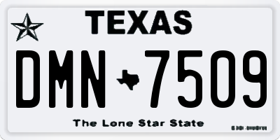 TX license plate DMN7509