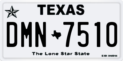 TX license plate DMN7510